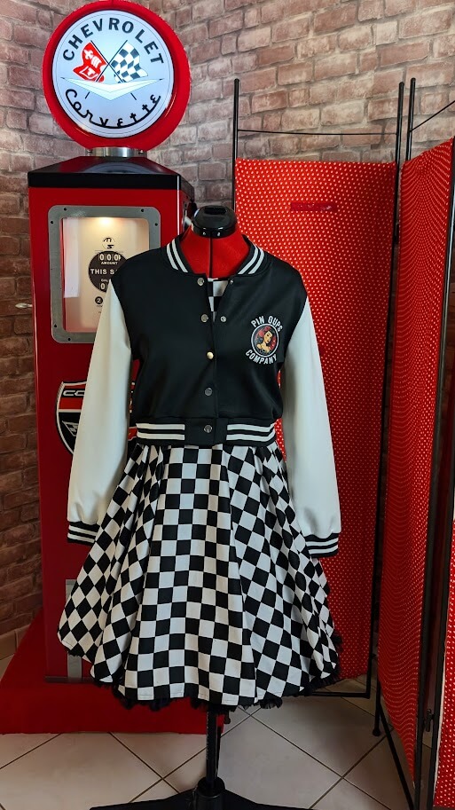 Veste Teddy Noire pin up