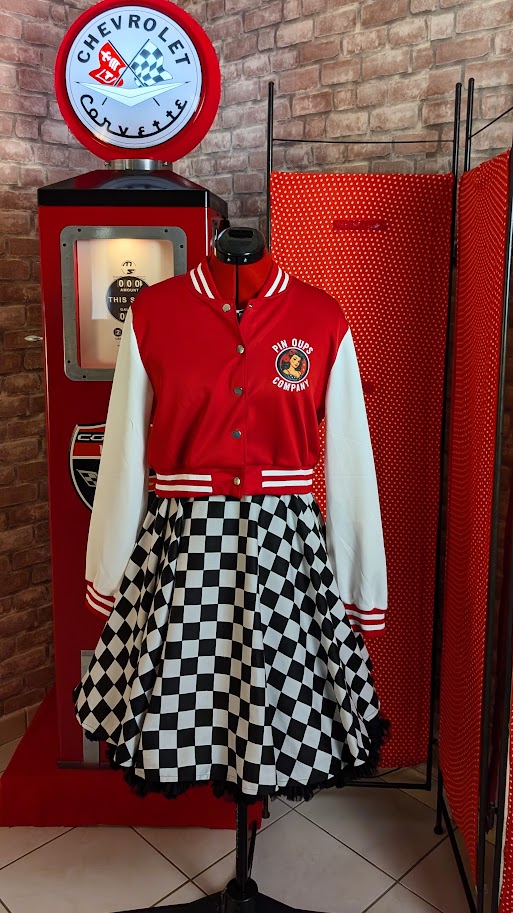 Veste Teddy rouge pin up