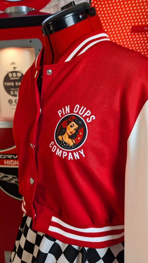 Veste Teddy rouge pin up