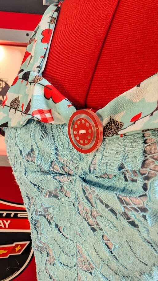 combinaison pin up dentelle turquoise