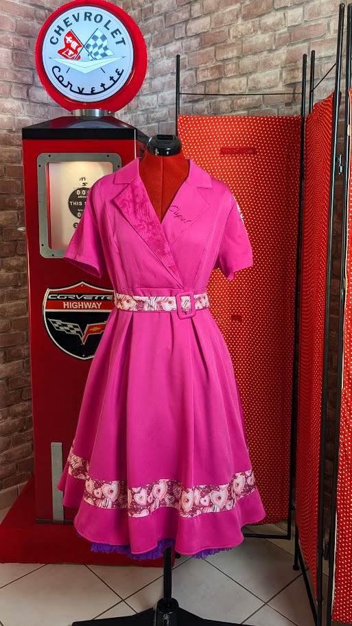 robe pin up retro donuts rose