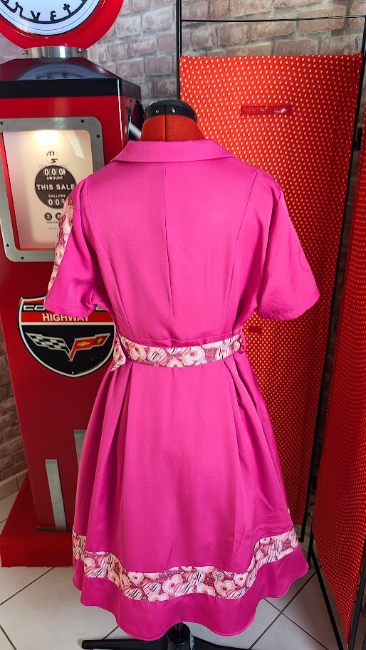 robe pin up retro donuts rose