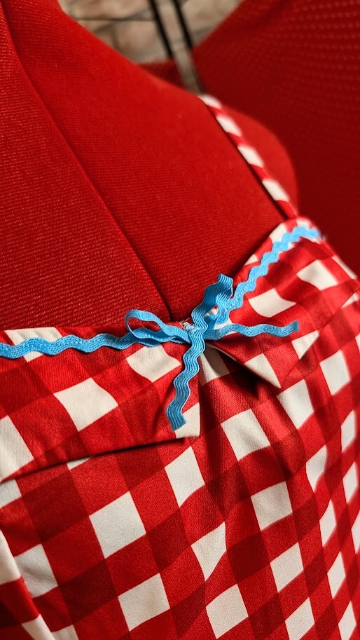 robe pin up vichy rouge et blanc