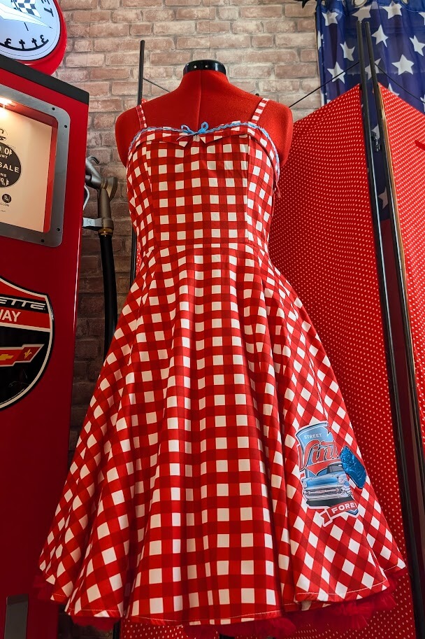 robe pin up vichy rouge et blanc