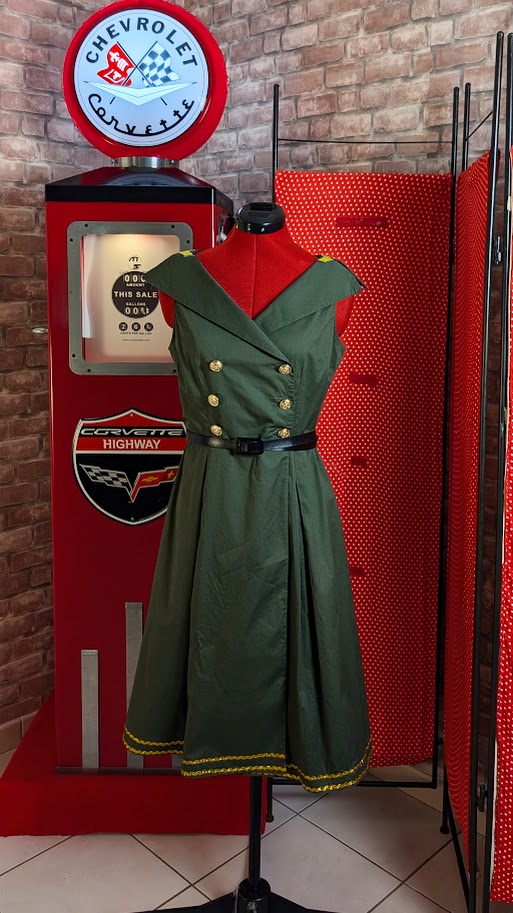 robe pin up kaki militaire