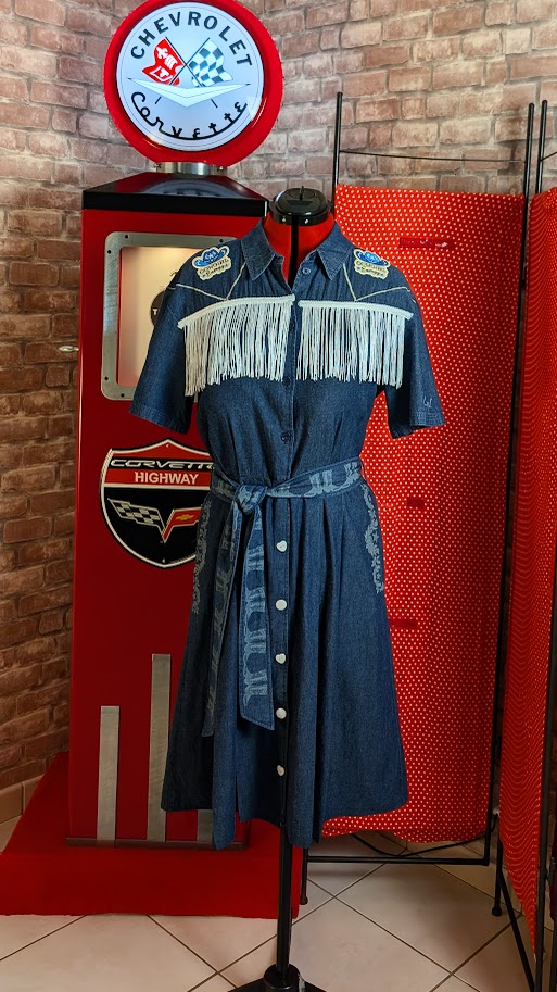 robe pin up country cow girl retro