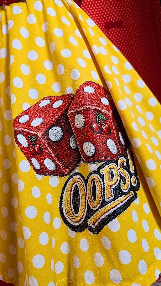 robe pin up jaune à pois blanc swing