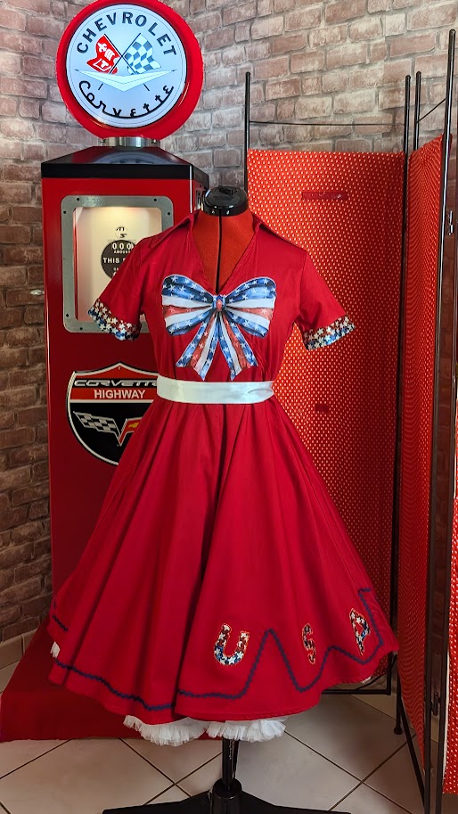 robe pin up rockabilly de couleur rouge