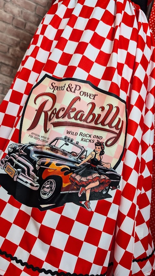 robe pin up rockabilly vichy rouge et blanc