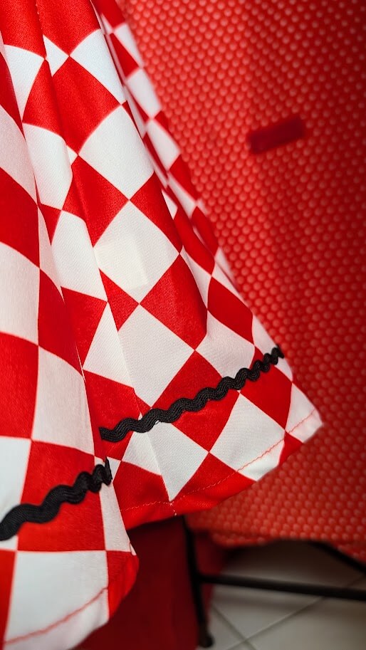 robe pin up rockabilly vichy rouge et blanc