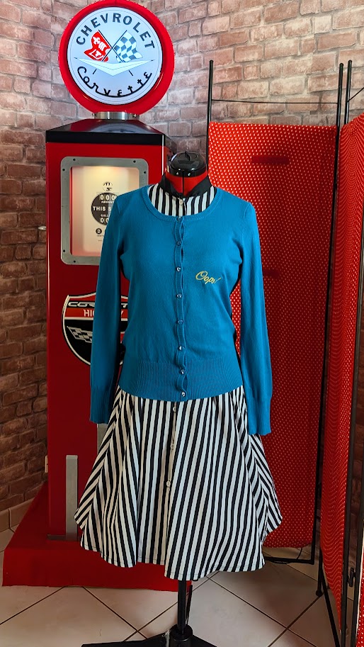 cardigan pin up turquoise