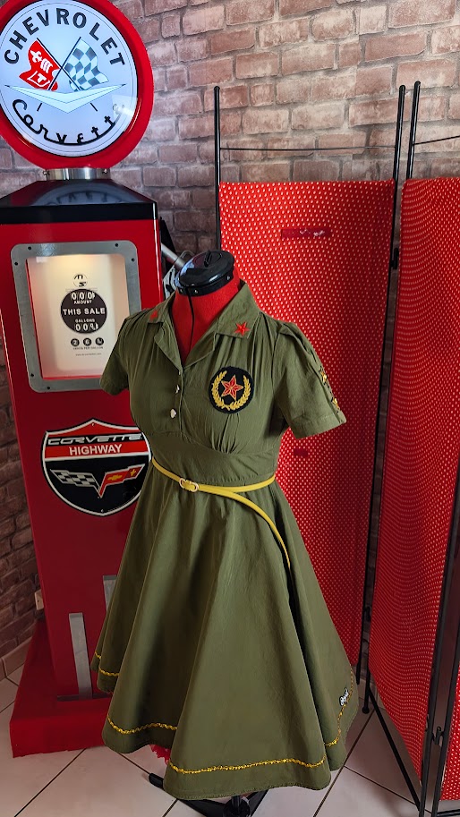 robe pin up militaire retro